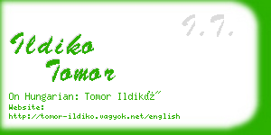 ildiko tomor business card